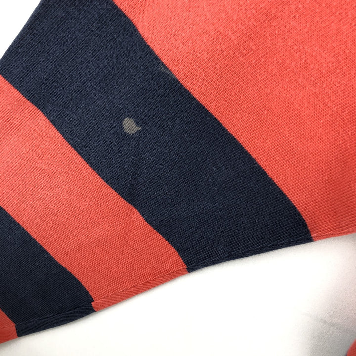 Ralph Lauren POLO by Ralph Lauren Striped Pattern Long Sleeve Rugby Shirt Men's M cotton red type Vintage Second Hand