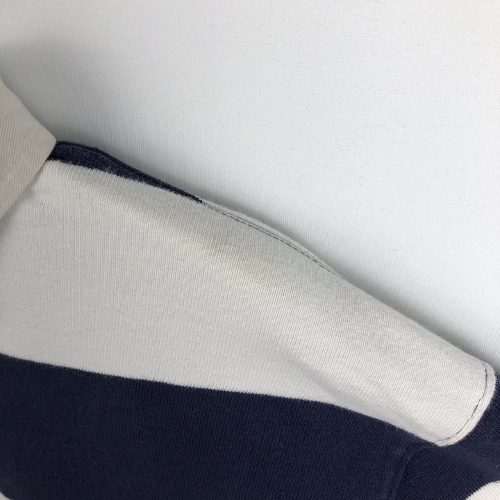 Ralph Lauren POLO by Ralph Lauren Striped Pattern Long Sleeve Rugby Shirt Men's Size L cotton navy blue type Vintage Second Hand