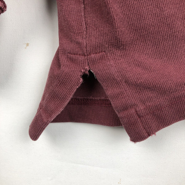 Ralph Lauren POLO by Ralph Lauren Striped Pattern Long Sleeve Rugby Shirt Men's XL cotton Red type red-purple Vintage Second Hand