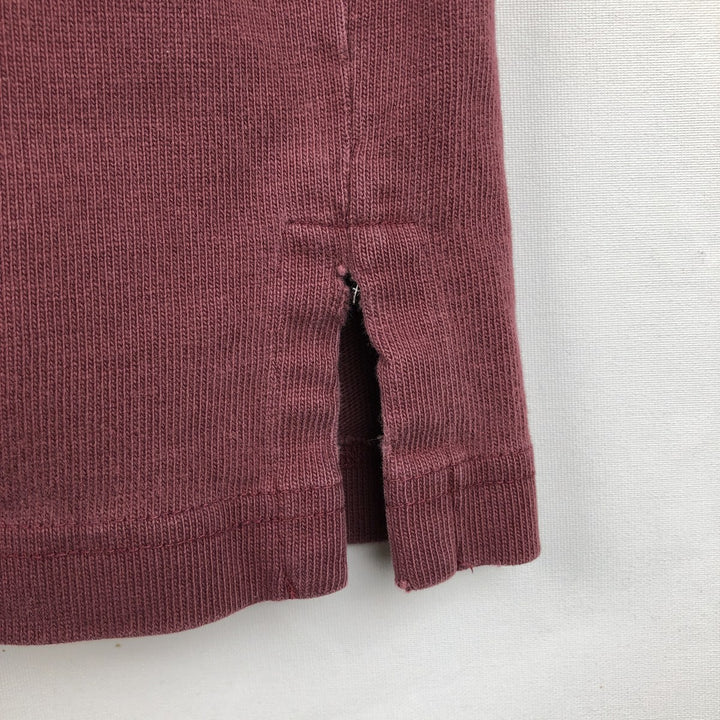 Ralph Lauren POLO by Ralph Lauren Striped Pattern Long Sleeve Rugby Shirt Men's XL cotton Red type red-purple Vintage Second Hand