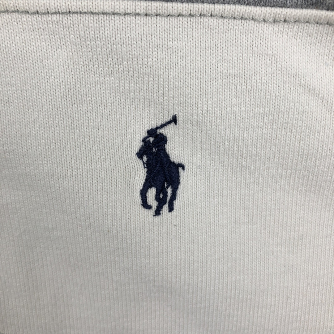 Ralph Lauren POLO by Ralph Lauren CUSTOM FIT Border Pattern Long Sleeve Rugby Shirt Men's L size cotton gray type Vintage Second Hand