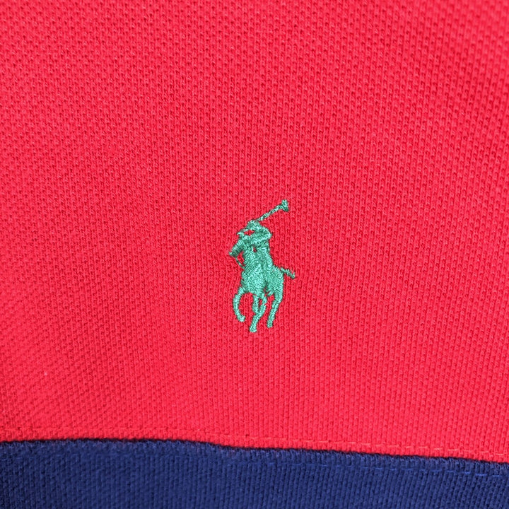 Ralph Lauren POLO by Ralph Lauren Striped Pattern Long Sleeve Rugby Shirt Men's Size L cotton navy blue type Vintage Second Hand
