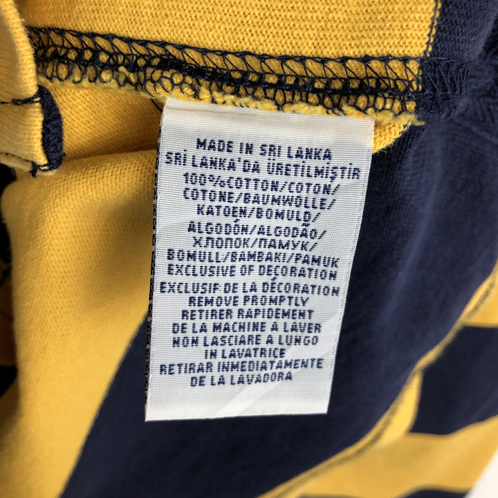 Ralph Lauren POLO RALPH LAUREN CUSTOM FIT long-sleeved rugby shirt, men's size M cotton yellow type Vintage Second Hand
