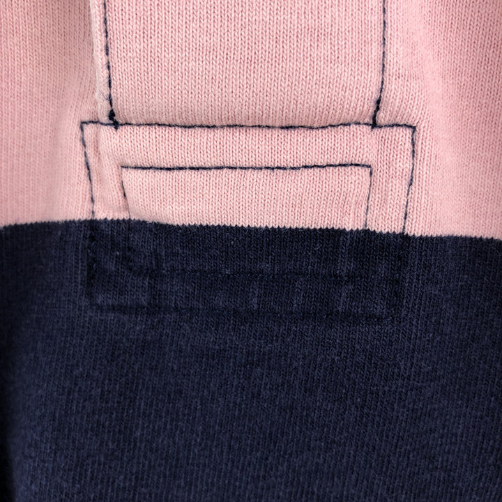 Ralph Lauren POLO by Ralph Lauren CUSTOM FIT Border Pattern Long Sleeve Rugby Shirt Men's M cotton pink type Vintage Second Hand