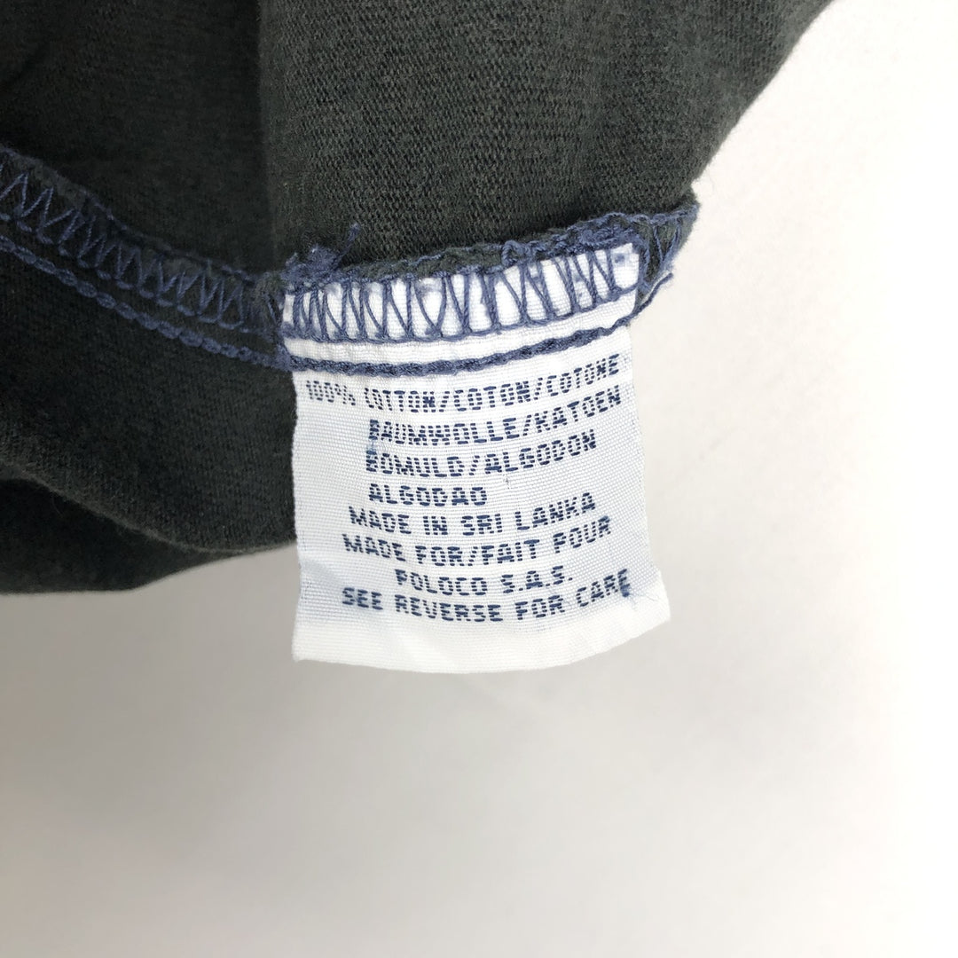 Ralph Lauren POLO SPORT long-sleeved rugby shirt, men's size XL (approx.) cotton navy blue type Vintage Second Hand