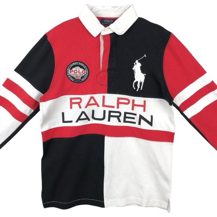 Ralph Lauren POLO RALPH LAUREN CUSTOM SLIM FIT Big Pony Long Sleeve Rugby Shirt Men's M cotton red type Vintage Second Hand