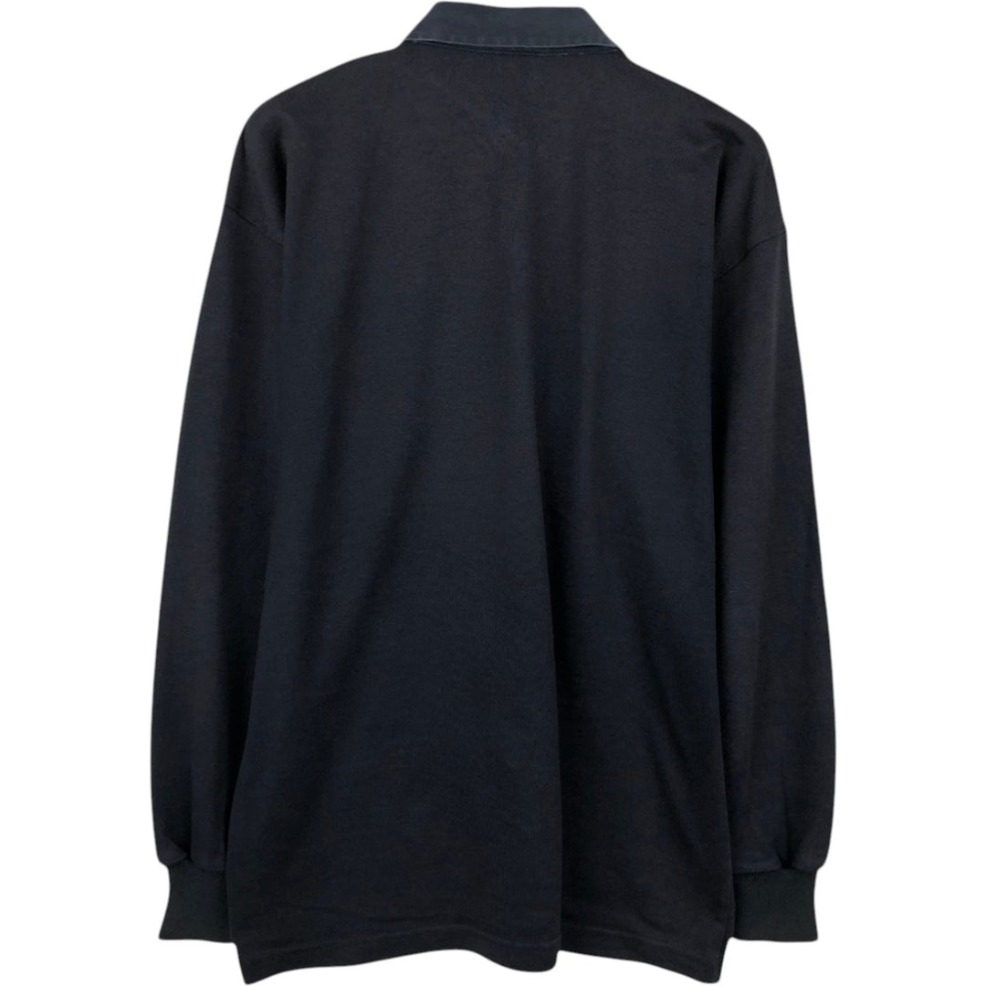 Adidas ALL BLACKS long-sleeve polo shirt, men's size XL (approx.) unclear black type Vintage Second Hand