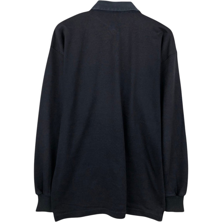 Adidas ALL BLACKS long-sleeve polo shirt, men's size XL (approx.) unclear black type Vintage Second Hand