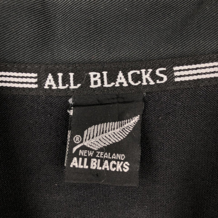 Adidas ALL BLACKS long-sleeve polo shirt, men's size XL (approx.) unclear black type Vintage Second Hand