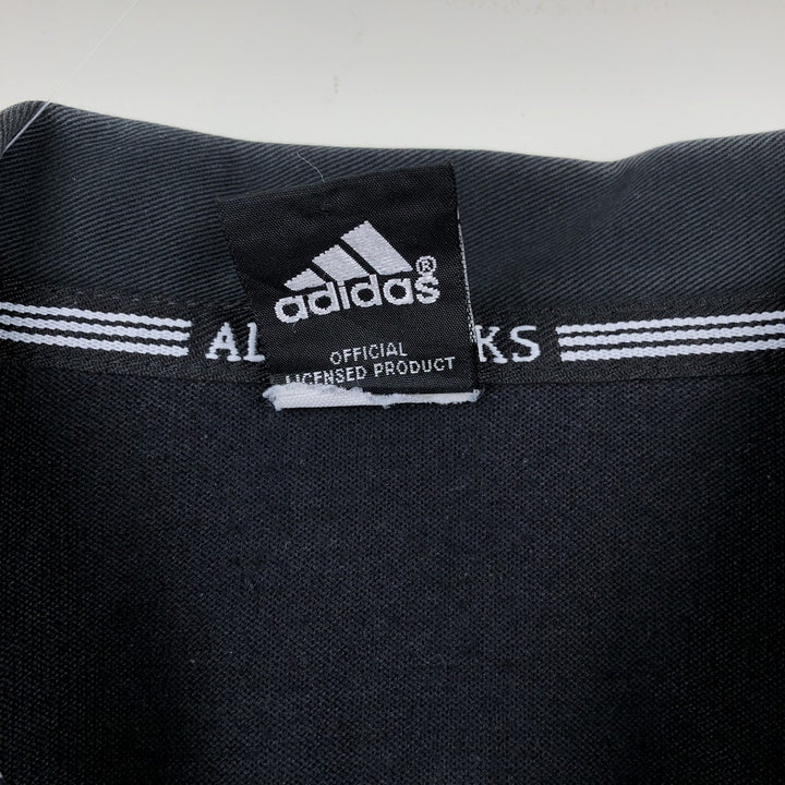 Adidas ALL BLACKS long-sleeve polo shirt, men's size XL (approx.) unclear black type Vintage Second Hand