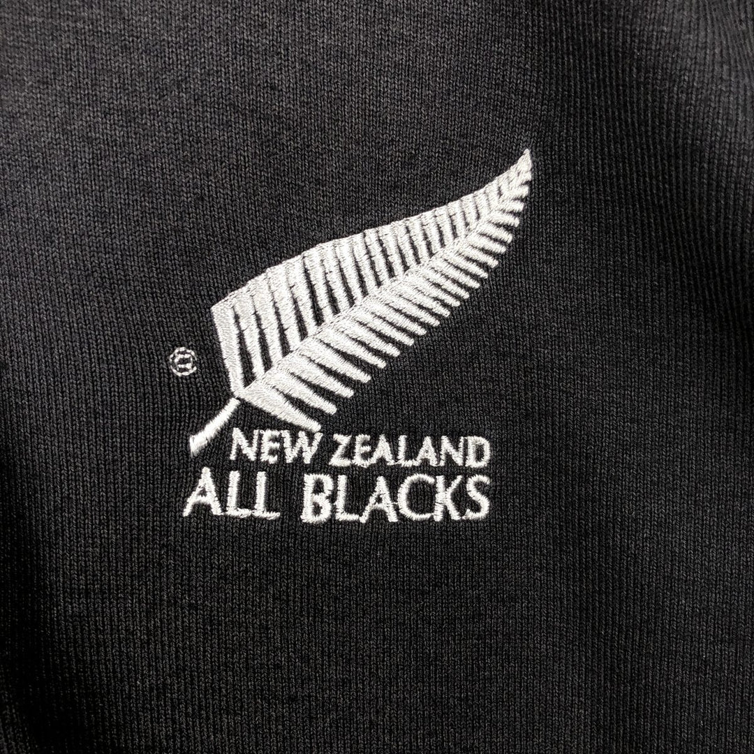Adidas ALL BLACKS long-sleeve polo shirt, men's size XL (approx.) unclear black type Vintage Second Hand