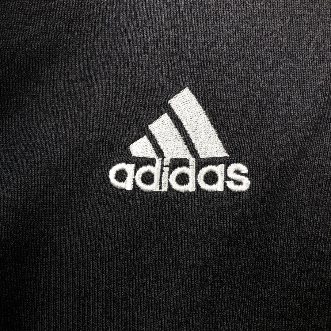 Adidas ALL BLACKS long-sleeve polo shirt, men's size XL (approx.) unclear black type Vintage Second Hand