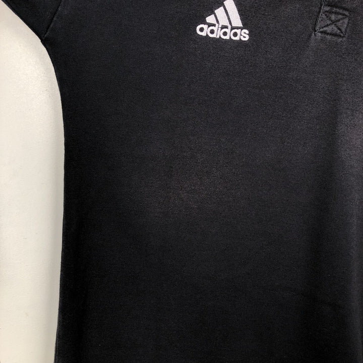 Adidas ALL BLACKS long-sleeve polo shirt, men's size XL (approx.) unclear black type Vintage Second Hand