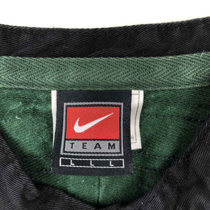 Nike TEAM Band Collar Long Sleeve Rugby Shirt, Men's Size L (approx.) unclear green type Vintage Second Hand