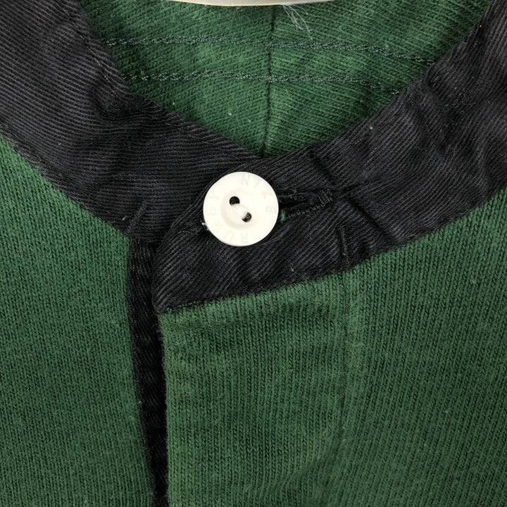 Nike TEAM Band Collar Long Sleeve Rugby Shirt, Men's Size L (approx.) unclear green type Vintage Second Hand