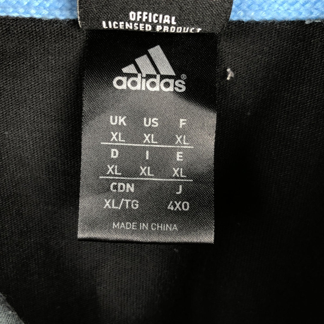 Adidas ALL BLACKS long-sleeve polo shirt, men's size XL (approx.) cotton black type Vintage Second Hand