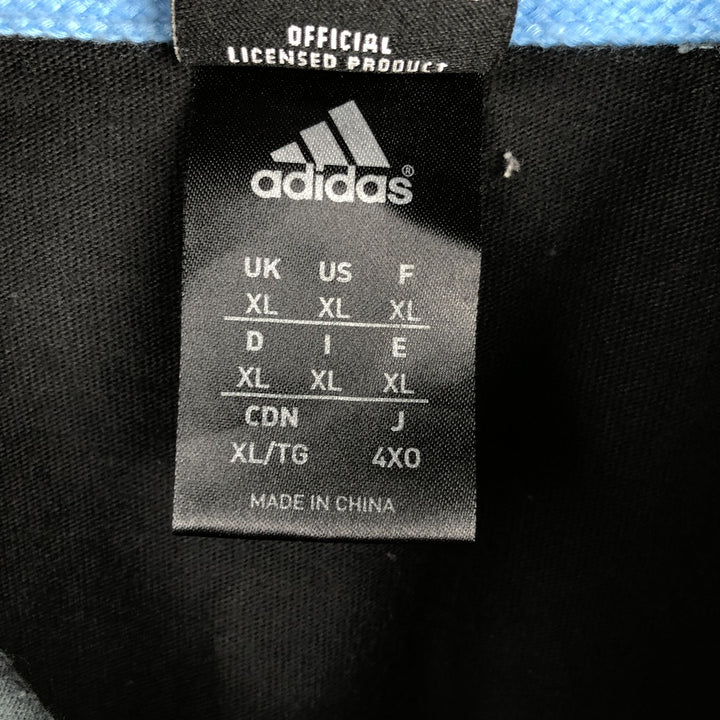 Adidas ALL BLACKS long-sleeve polo shirt, men's size XL (approx.) cotton black type Vintage Second Hand