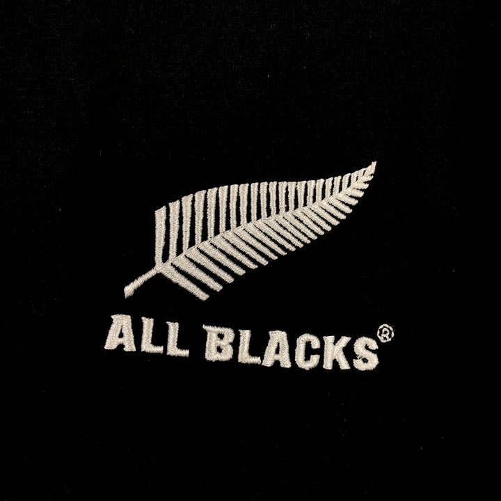 Adidas ALL BLACKS long-sleeve polo shirt, men's size XL (approx.) cotton black type Vintage Second Hand