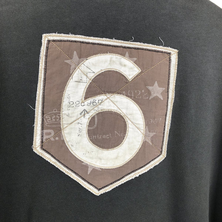 Ralph Lauren POLO JEANS COMPANY Long-Sleeve Rugby Shirt, Men's Size L (approx.) unclear black type Vintage Second Hand