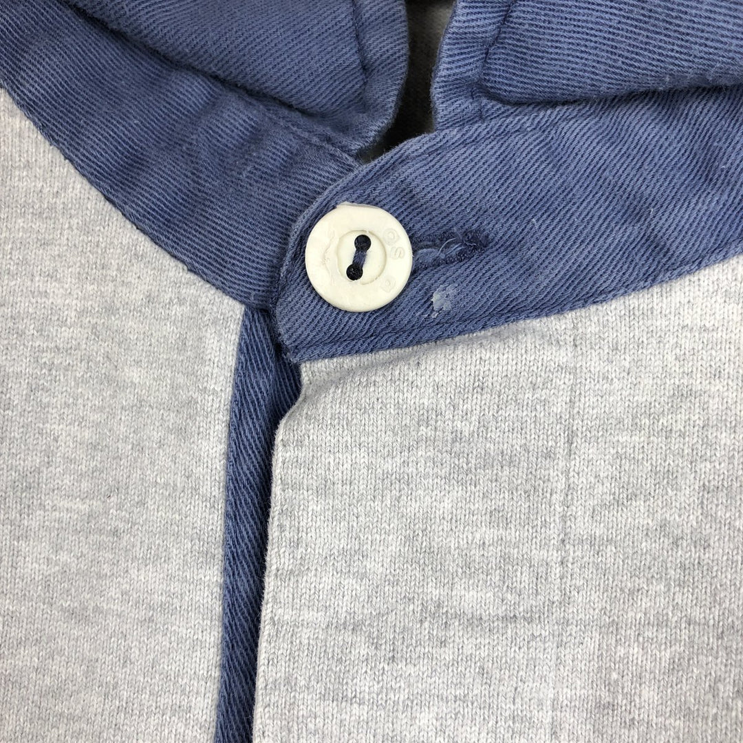 80s-90'S Adidas long-sleeved polo shirt, men's size XL equivalent, vintage. cotton gray type Vintage Second Hand