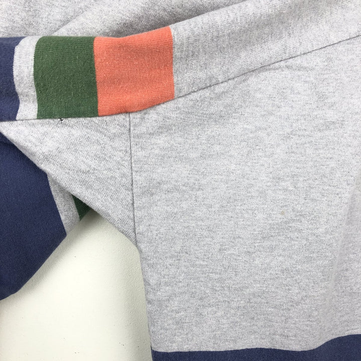 80s-90'S Adidas long-sleeved polo shirt, men's size XL equivalent, vintage. cotton gray type Vintage Second Hand