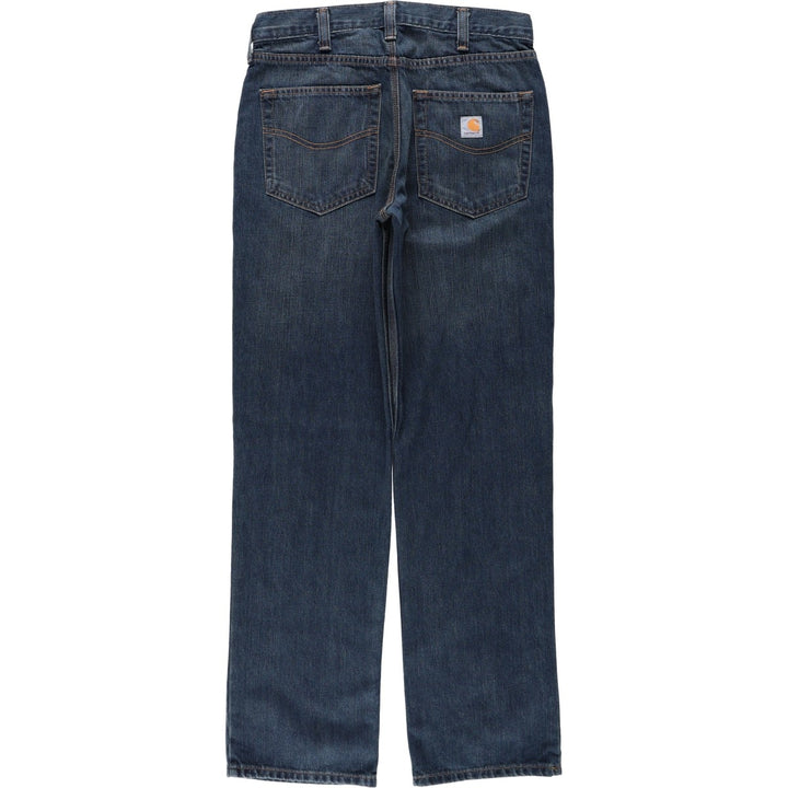 Carhartt Straight Denim Pants for Men, W33 equivalent cotton navy blue type Vintage Second Hand