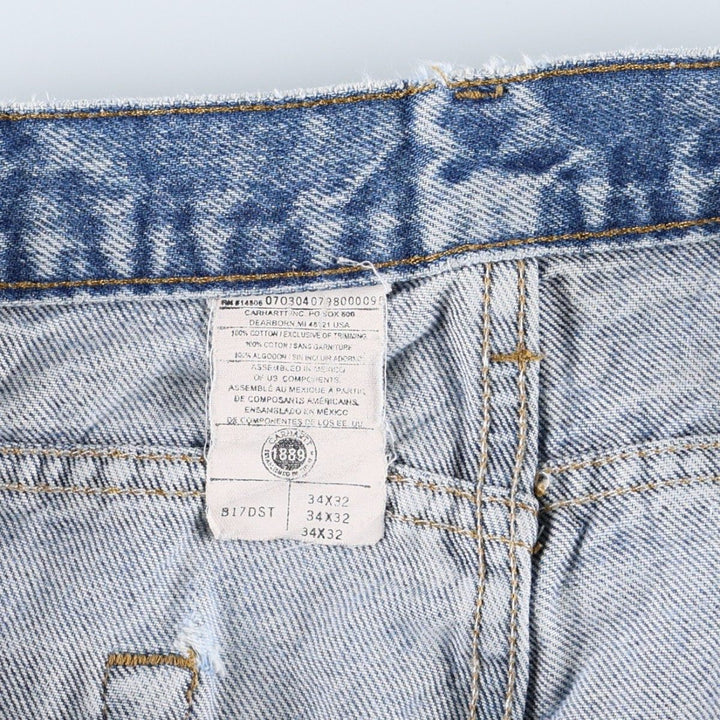 Carhartt Tapered Denim Pants for Men, W34 equivalent cotton blue type Vintage Second Hand