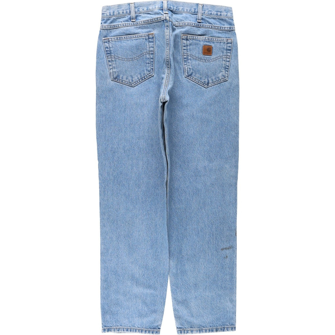 Carhartt Relaxed Fit Tapered Denim Pants for Men, W35 cotton Blue type light blue Vintage Second Hand