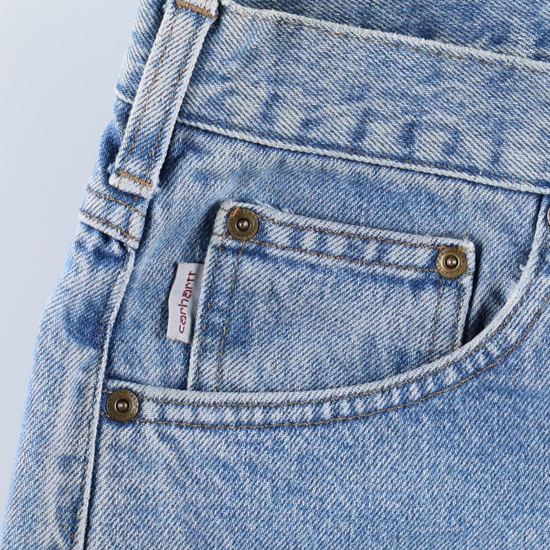 Carhartt Relaxed Fit Tapered Denim Pants for Men, W35 cotton Blue type light blue Vintage Second Hand