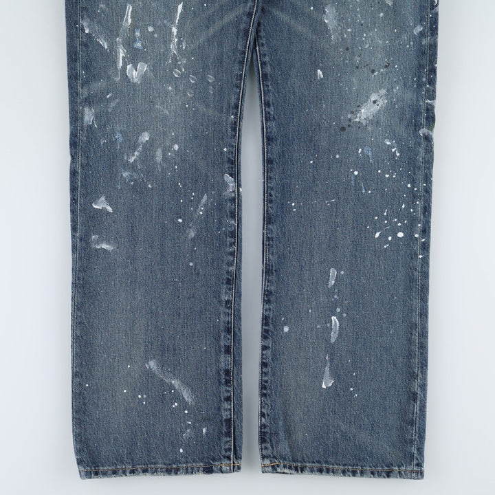 Ralph Lauren Polo Ralph Lauren Painted Straight Denim Pants, Men's Size W33 (approx.) cotton navy blue type Vintage Second Hand