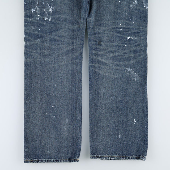 Ralph Lauren Polo Ralph Lauren Painted Straight Denim Pants, Men's Size W33 (approx.) cotton navy blue type Vintage Second Hand