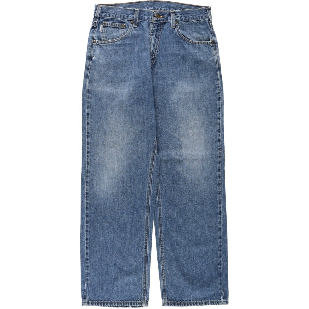 Carhartt Straight Denim Pants for Men, W32 equivalent unclear blue type Vintage Second Hand