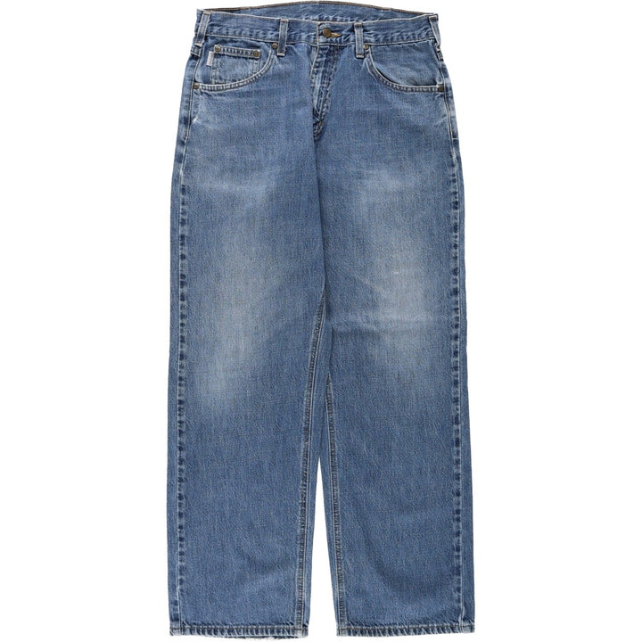 Carhartt Straight Denim Pants for Men, W32 equivalent unclear blue type Vintage Second Hand