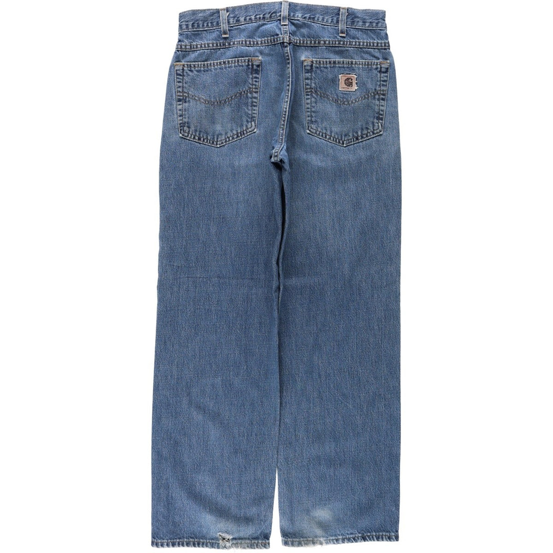 Carhartt Straight Denim Pants for Men, W32 equivalent unclear blue type Vintage Second Hand