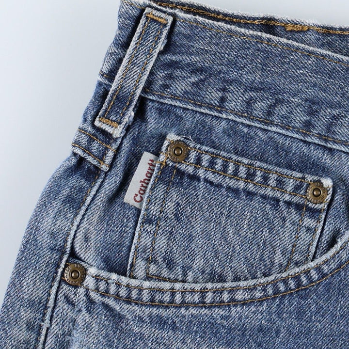 Carhartt Straight Denim Pants for Men, W32 equivalent unclear blue type Vintage Second Hand