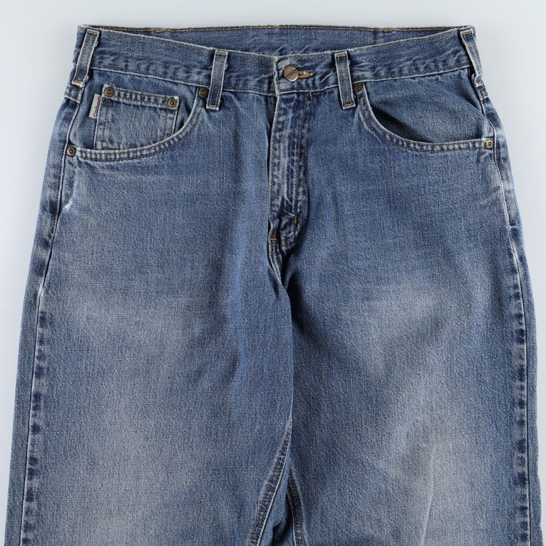 Carhartt Straight Denim Pants for Men, W32 equivalent unclear blue type Vintage Second Hand