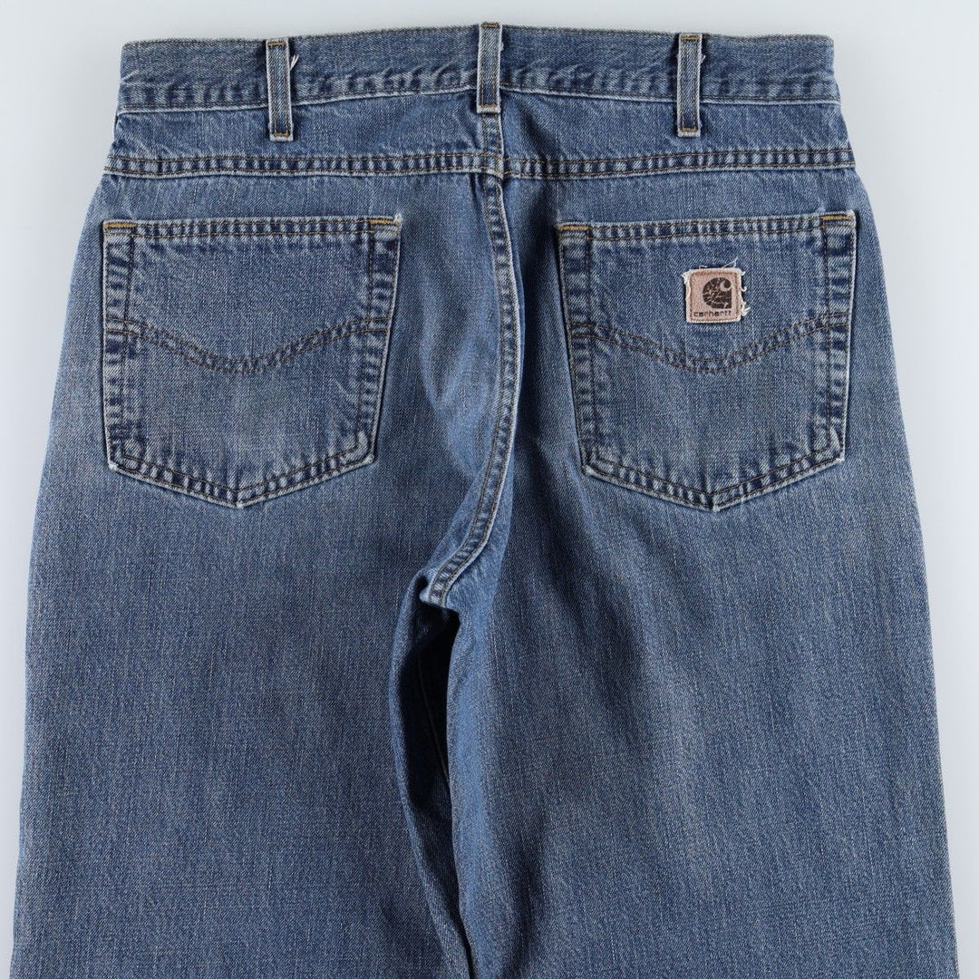 Carhartt Straight Denim Pants for Men, W32 equivalent unclear blue type Vintage Second Hand