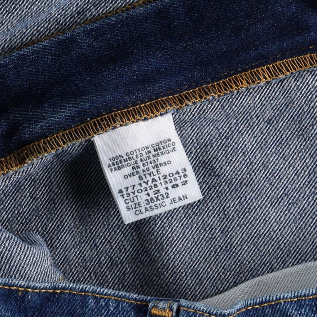Ralph Lauren CLASSIC JEAN Tapered Denim Pants, Men's Size W34 (approx.) cotton blue type Vintage Second Hand