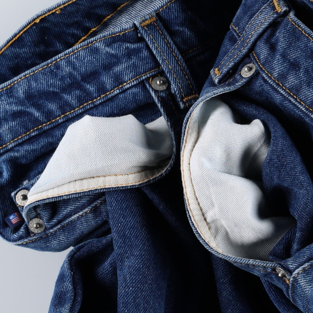 Ralph Lauren CLASSIC JEAN Tapered Denim Pants, Men's Size W34 (approx.) cotton blue type Vintage Second Hand