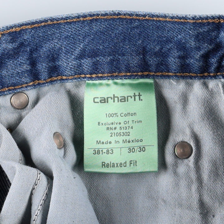 Carhartt Relaxed Fit Tapered Denim Pants, Men's Size W30 (approx.) cotton blue type Vintage Second Hand