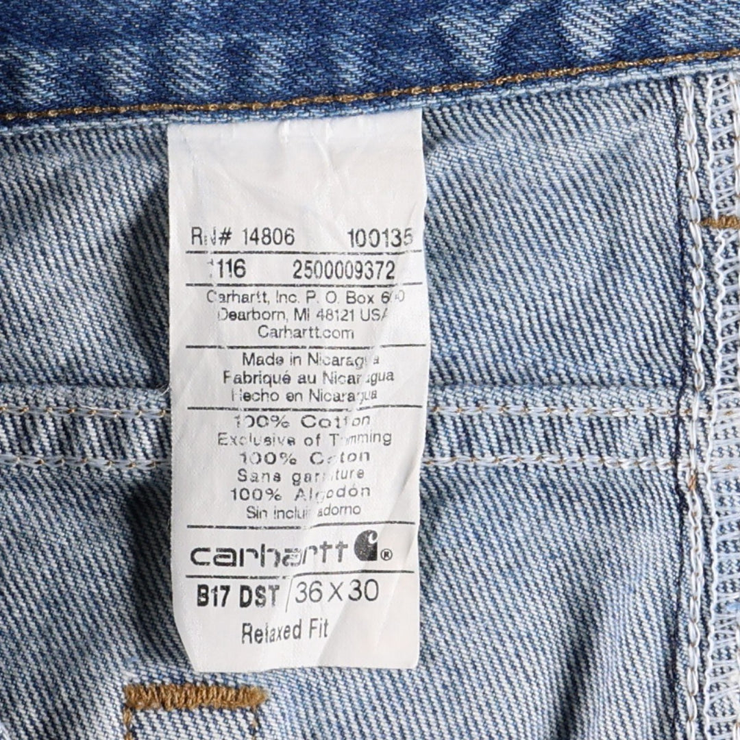 Carhartt Relaxed Fit Tapered Denim Pants for Men, W36 cotton blue type Vintage Second Hand