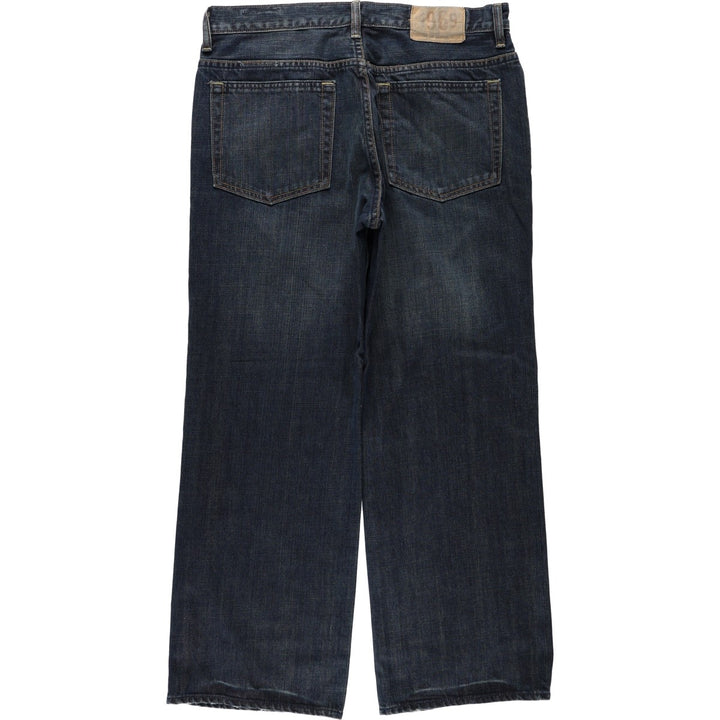 GAP 1969 Jeans Loose Straight Fit Straight Denim Pants, Men's W34 equivalent. cotton navy blue type Vintage Second Hand