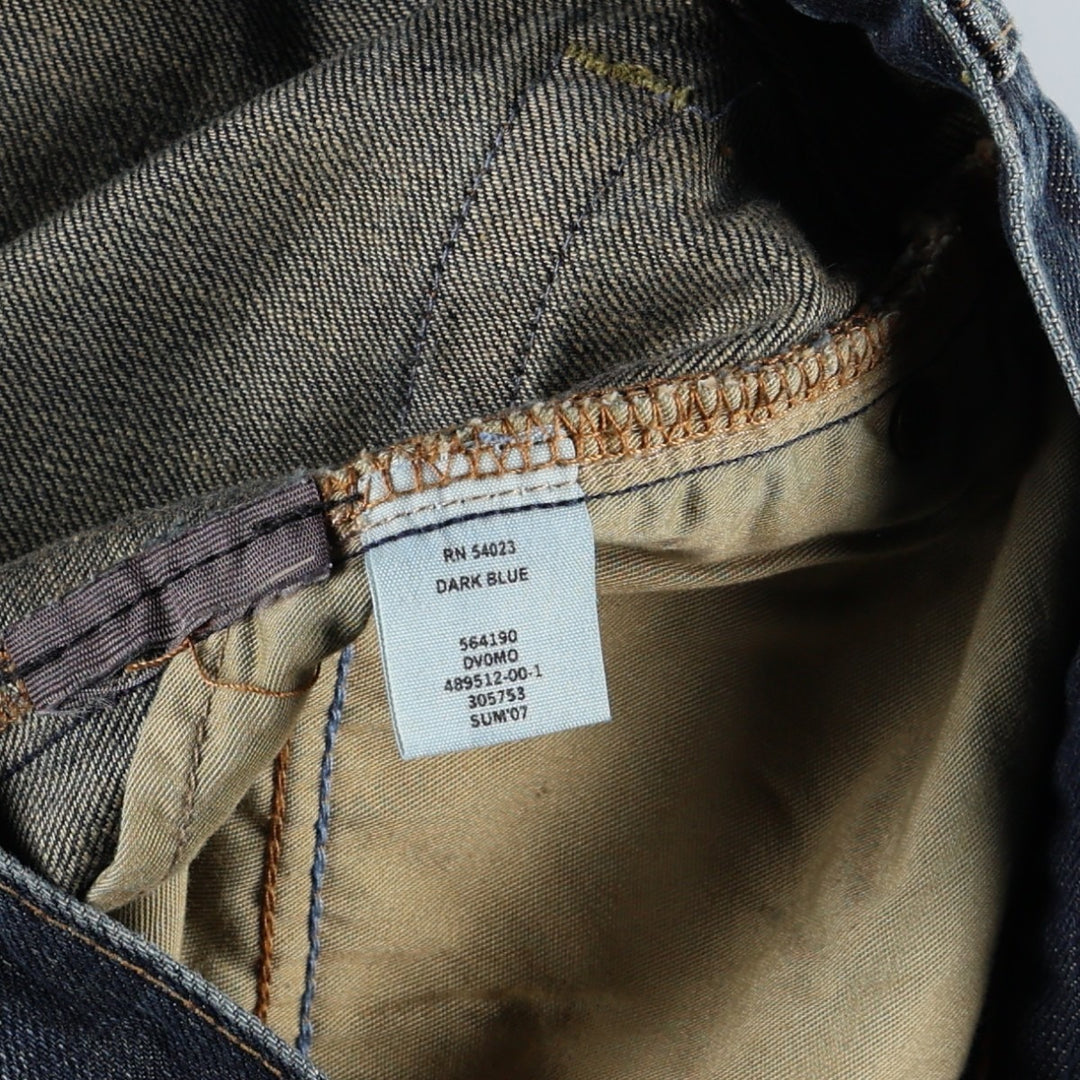 GAP 1969 Jeans Loose Straight Fit Straight Denim Pants, Men's W34 equivalent. cotton navy blue type Vintage Second Hand