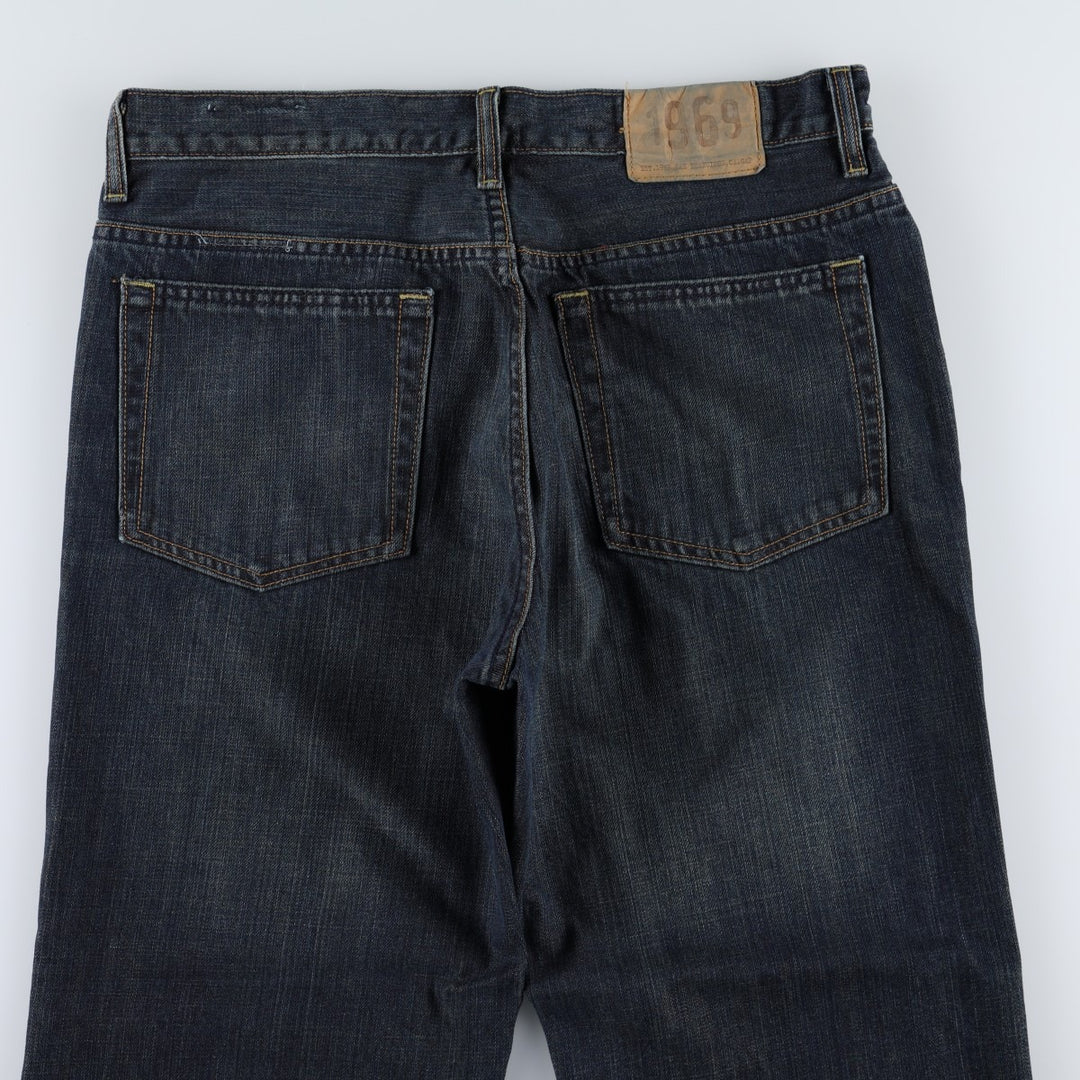 GAP 1969 Jeans Loose Straight Fit Straight Denim Pants, Men's W34 equivalent. cotton navy blue type Vintage Second Hand