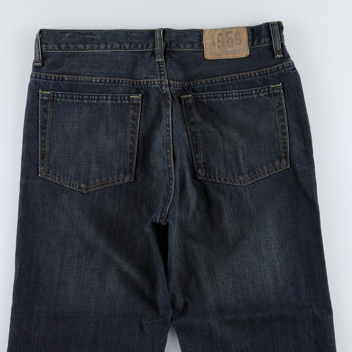 GAP 1969 Jeans Loose Straight Fit Straight Denim Pants, Men's W34 equivalent. cotton navy blue type Vintage Second Hand
