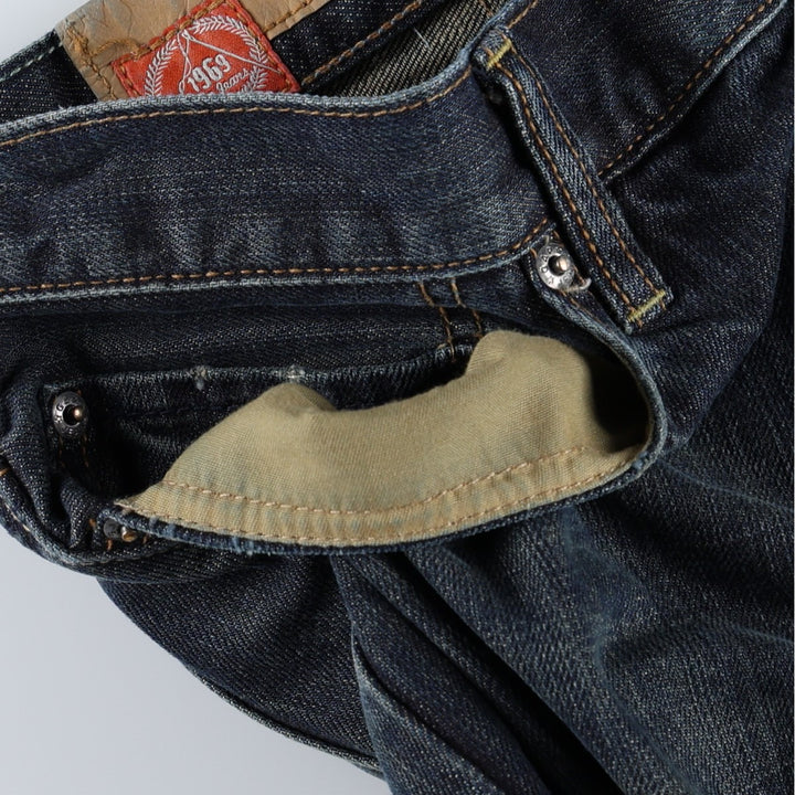 GAP 1969 Jeans Loose Straight Fit Straight Denim Pants, Men's W34 equivalent. cotton navy blue type Vintage Second Hand