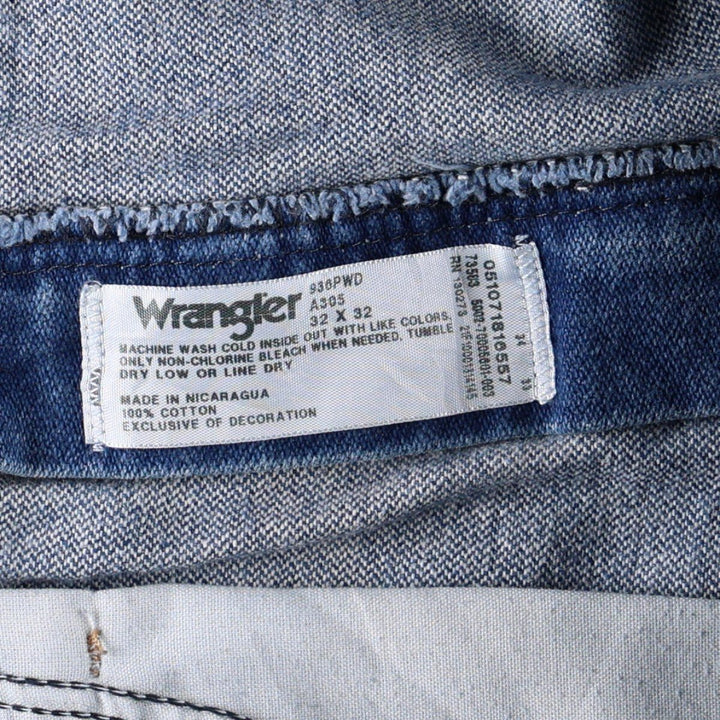 80s-90'S Wrangler Straight Denim Pants, Men's Size W32 (approx.), Vintage cotton blue type Vintage Second Hand