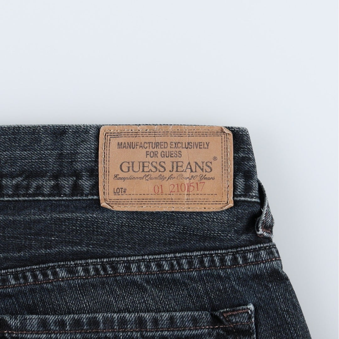 Guess Rebel Straight Leg Denim Pants, Men's W34 (approx.) cotton navy blue type Vintage Second Hand