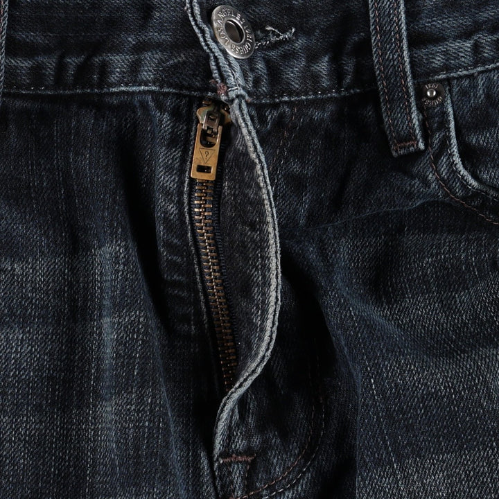 Guess Rebel Straight Leg Denim Pants, Men's W34 (approx.) cotton navy blue type Vintage Second Hand