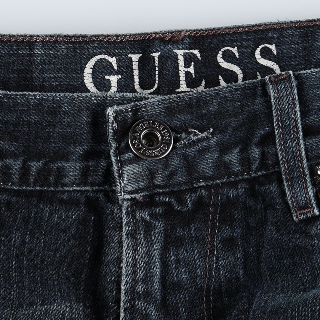 Guess Rebel Straight Leg Denim Pants, Men's W34 (approx.) cotton navy blue type Vintage Second Hand